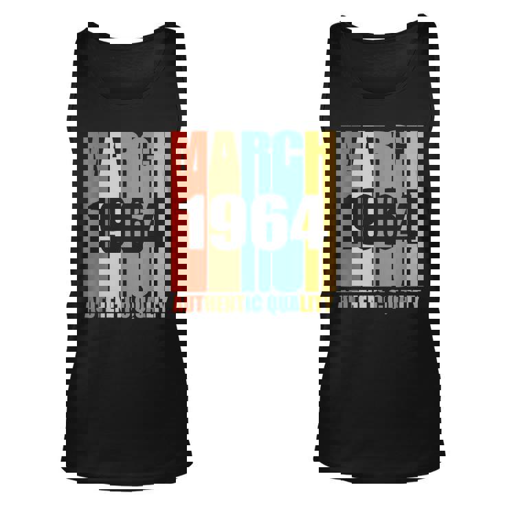 Retro March 1964 Vintage 55Th Birthday Gift Unisex Tank Top