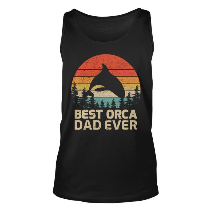 Retro Vintage Best Orca Dad Ever Father’S Day Long Sleeve Unisex Tank Top