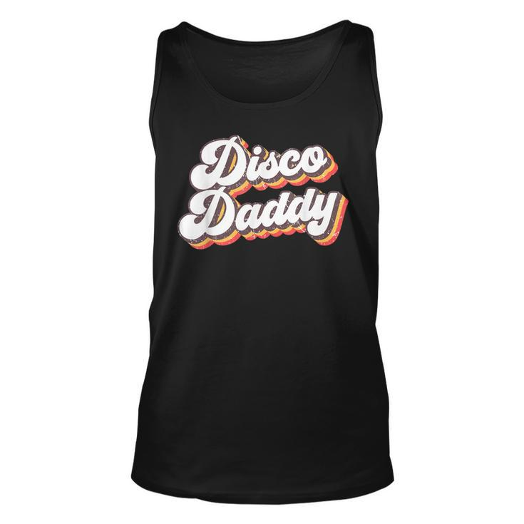 Mens Retro Vintage Disco Daddy 70S Party Costume Dad Fathers Day Tank Top