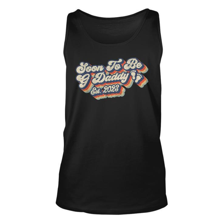 Retro Vintage Soon To Be G Daddy 2023 New First Time Grandpa  Unisex Tank Top