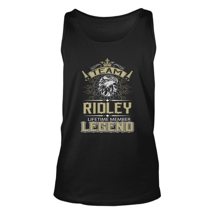 Ridley Name  - Ridley Eagle Lifetime Member Unisex Tank Top