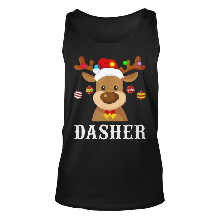 Santa Reindeer Dasher Xmas Group Costume Unisex Tank Top