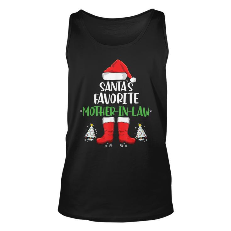 Santa’S Favorite Mother In Law Family Matching Christmas T Unisex Tank Top