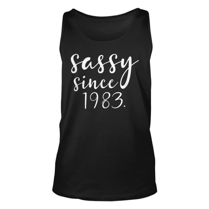 Sassy Since 1983 Birthday 40 Years Old 40Th Cute Funny  Unisex Tank Top