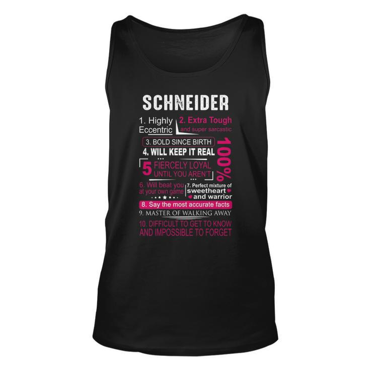 Schneider Name Gift Schneider V2 Unisex Tank Top