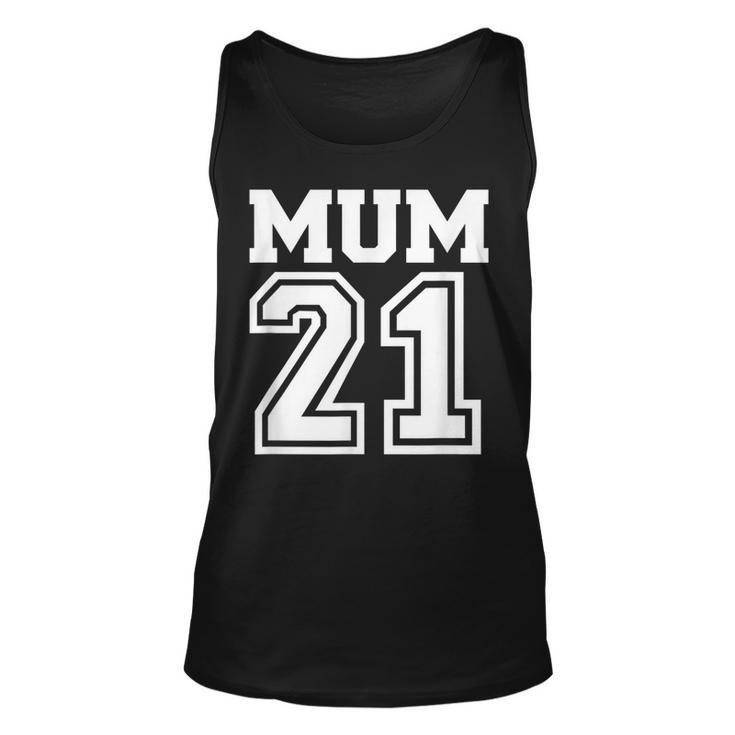 Schwarzes Unisex TankTop Mum 21 im Sportdesign, Perfektes Tee für Mütter