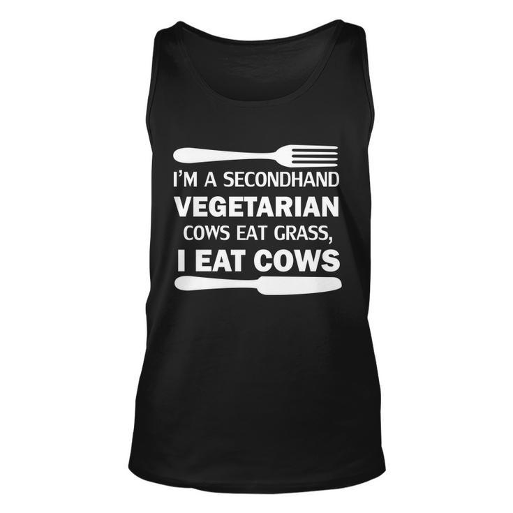 Secondhand Vegetarian Cows Eat Grass V2 Unisex Tank Top