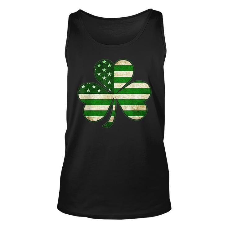 Shamrock Irish American Flag Ireland Flag St Patricks Day  V4 Unisex Tank Top