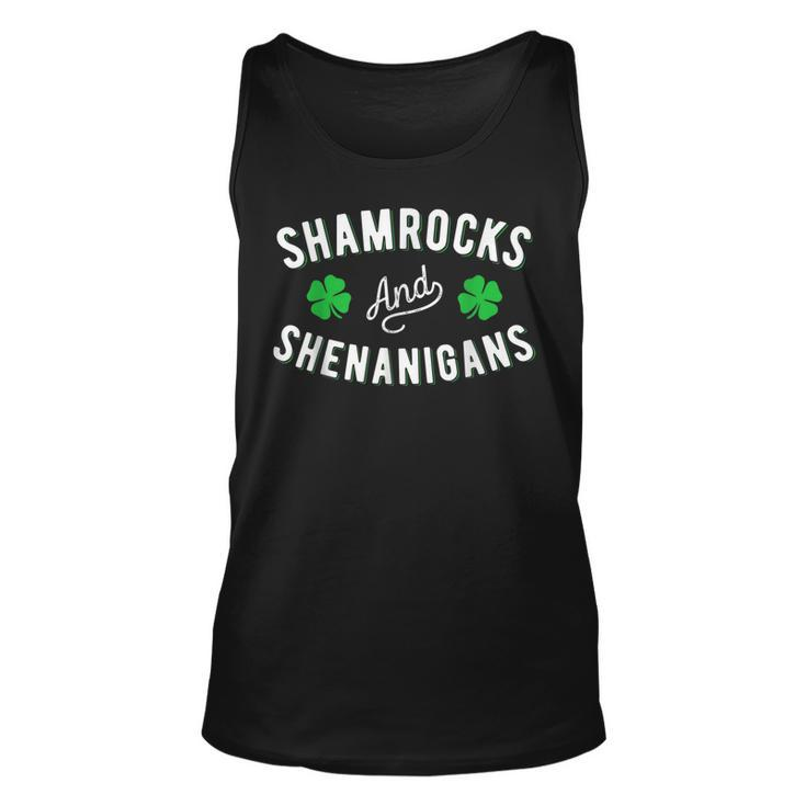 Shamrocks And Shenanigans St Patricks Day Irish  Unisex Tank Top