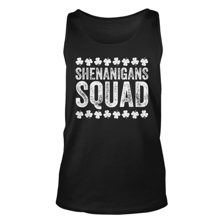 Shenanigans Squad Funny St Patricks Day  Shamrock Irish  Unisex Tank Top