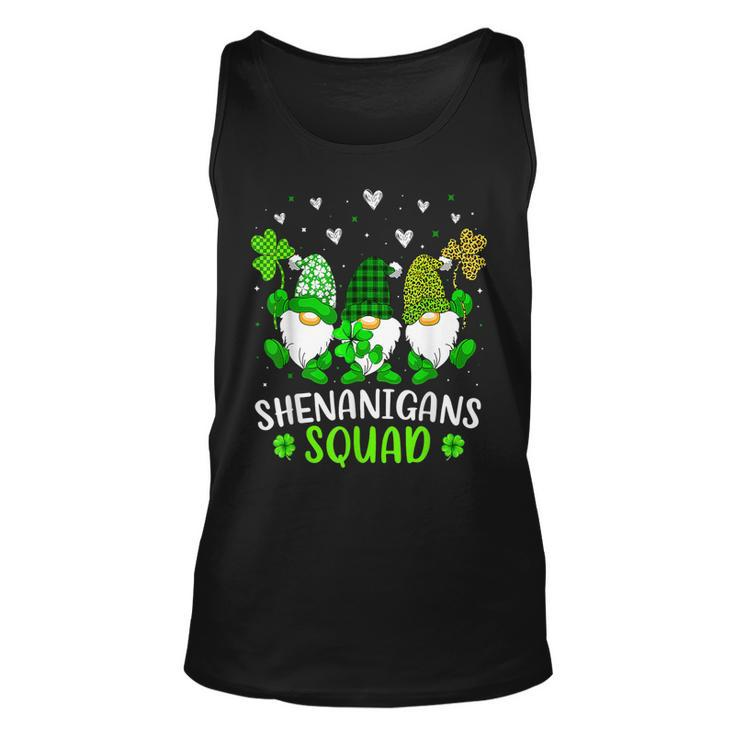 Shenanigans Squad St Patricks Day Gnomes Green Funny  Unisex Tank Top