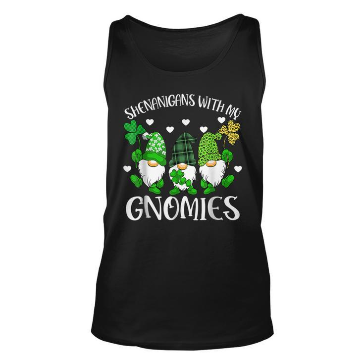 Shenanigans With My Gnomies St Patricks Day Gnome Shamrock  Unisex Tank Top