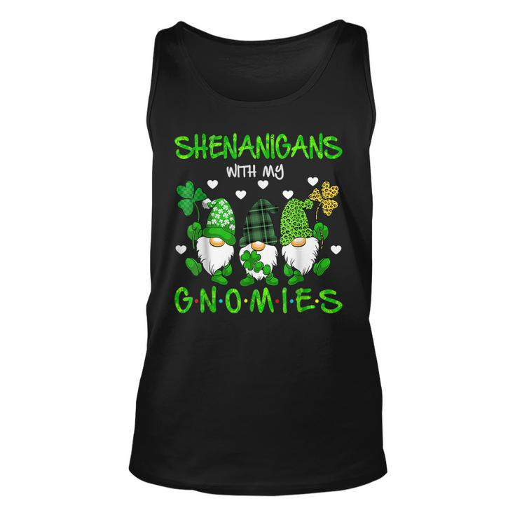 Shenanigans With My Gnomies St Patricks Day Gnome Shamrock  Unisex Tank Top