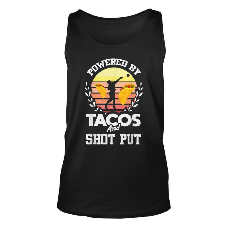 Shot Put  Funny Taco Lover Track And Field Shot Putter  Unisex Tank Top