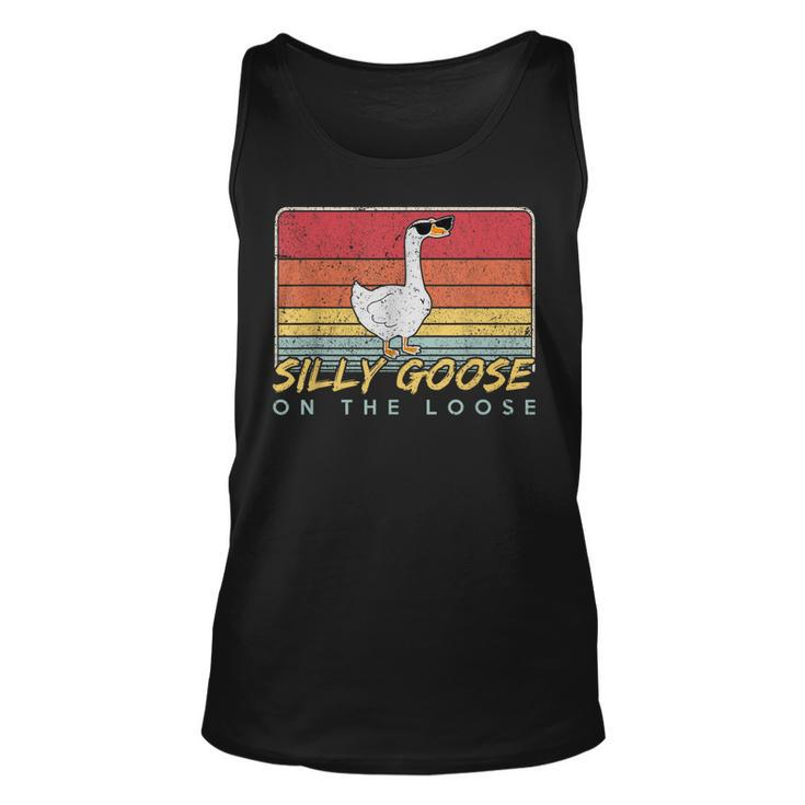Silly Goose On The Loose Funny Silly Goose University  Unisex Tank Top