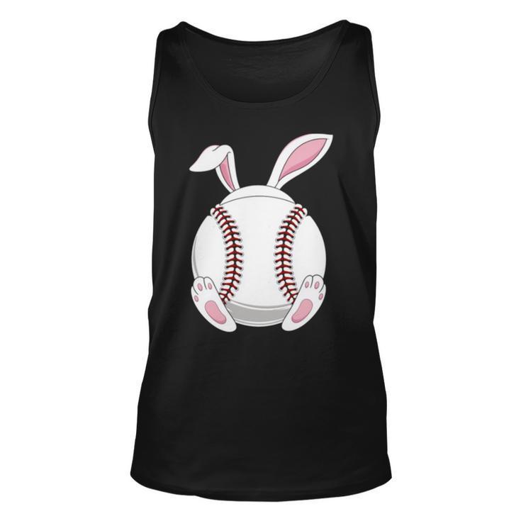 Simple Design Easter Baseball Cute Bunny Happy Easter Ball Unisex Tank Top