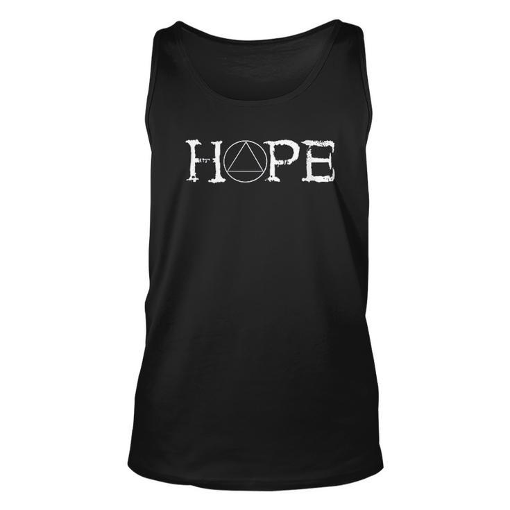 Sobriety Hope Recovery Alcoholic Sober Recover Aa Support Men Women Tank Top Graphic Print Unisex