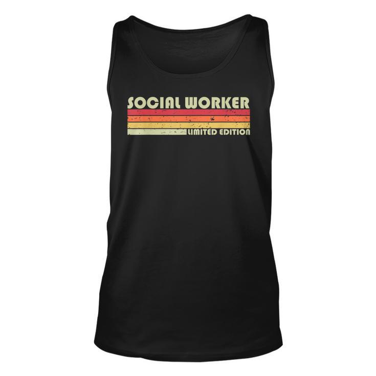 Social Worker Funny Job Title Profession Birthday Worker  Unisex Tank Top