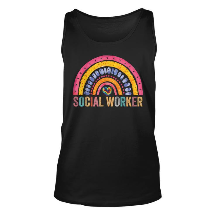Social Worker Rainbow 2023 School Social Worker  Unisex Tank Top