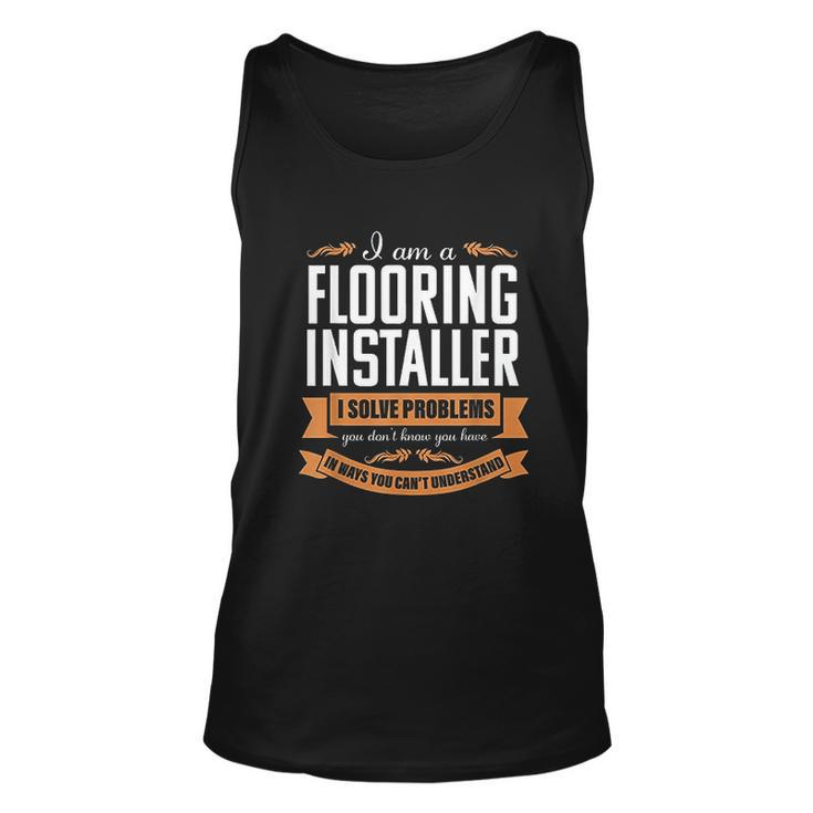 Solve Flooring Installer Carpet Installation Contractor Gift Men Women Tank Top Graphic Print Unisex - Thegiftio