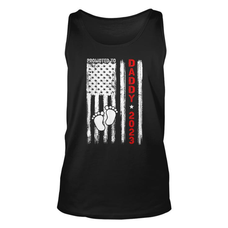 Soon To Be Dad First Time Daddy Promoted To Daddy 2023 Flag Unisex Tank Top