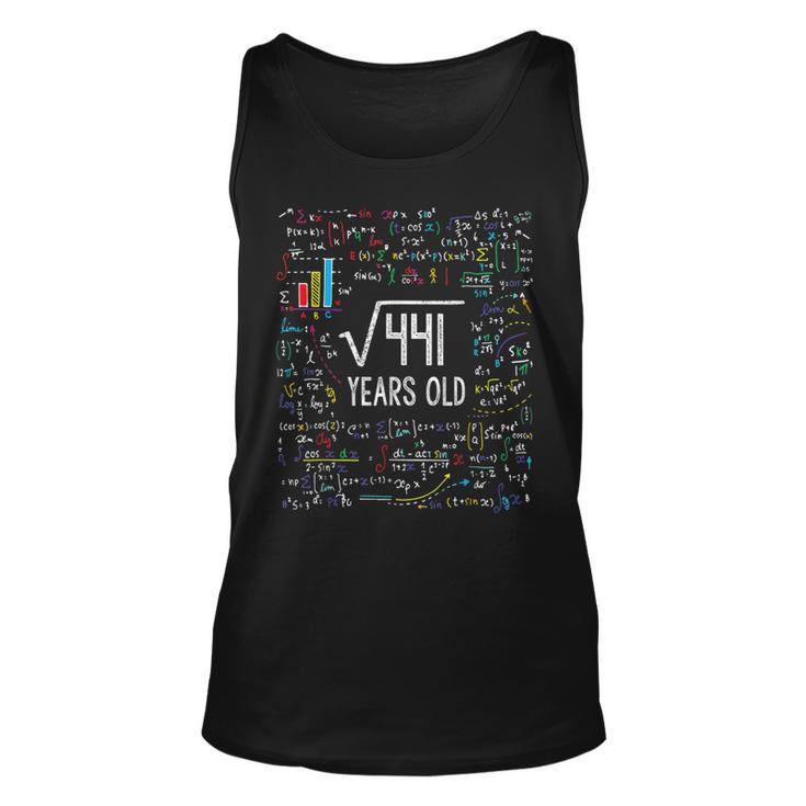 Square Root Of 441 21St Birthday 21 Year Old Math Bday Tank Top