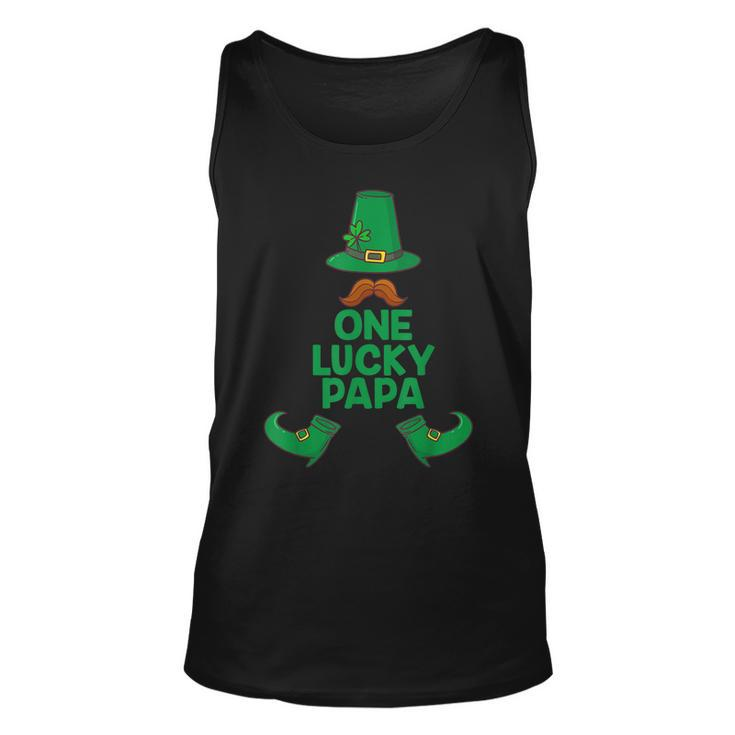 St Paddys Day One Lucky Papa Fathers Day Saint Patricks  Unisex Tank Top