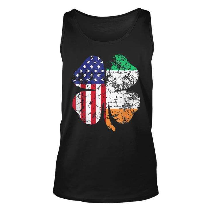 St Patricks Day Irish American Flag  Shamrock  V2 Unisex Tank Top