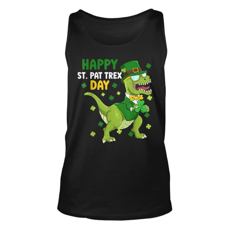 St Patricks Day Leprechaun Dinosaur Dino Happy St Pat Trex  Unisex Tank Top