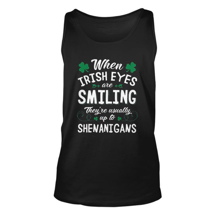 St Patricks Day Lucky When Irish Eyes Are Smiling Men Women Tank Top Graphic Print Unisex