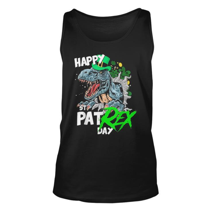 St Patricks DayRex Happy Pat Rex Day Dinosaur Gift V2 Unisex Tank Top