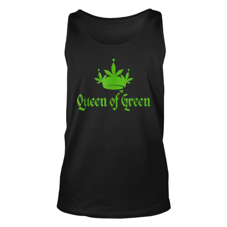 St Patricks Marijuana Queen Of Green Weed Cannabis  Unisex Tank Top