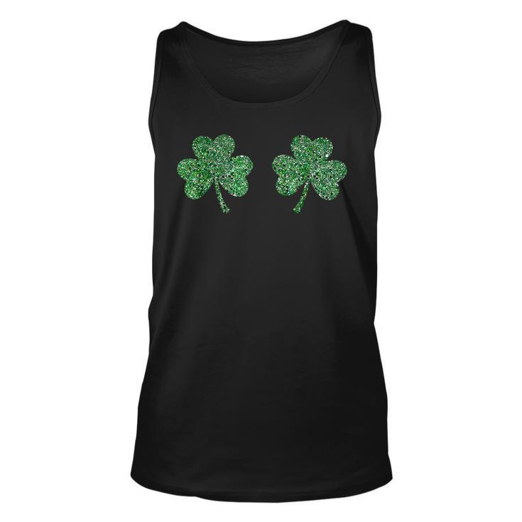 St Patricks Saint Paddys Green Tits Irish Shamrock Boobs  Unisex Tank Top