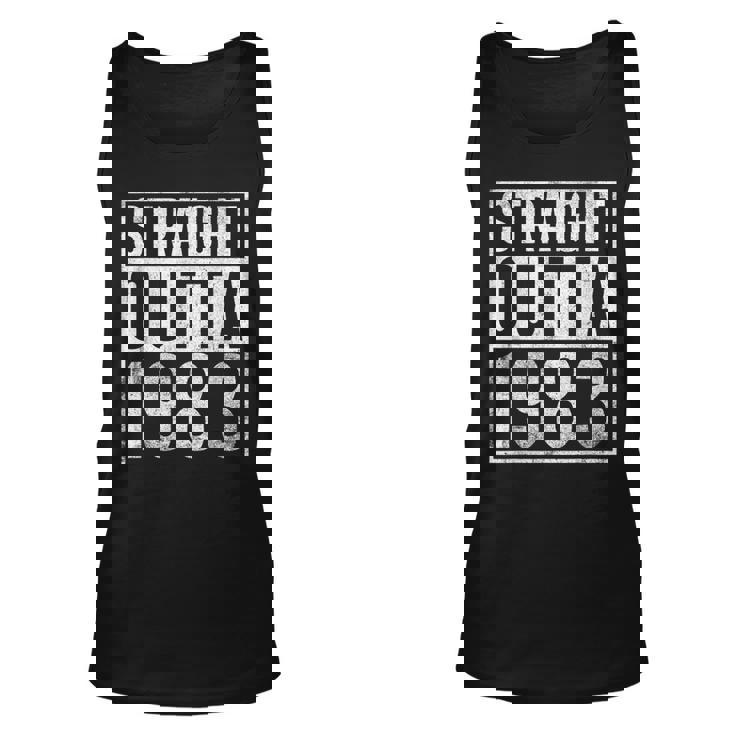 Straight Outta 1983 Year Of Birth Birthday  Unisex Tank Top