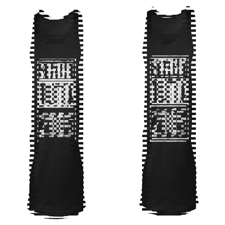 Straight Outta 2005 Year Of Birth Birthday  Unisex Tank Top
