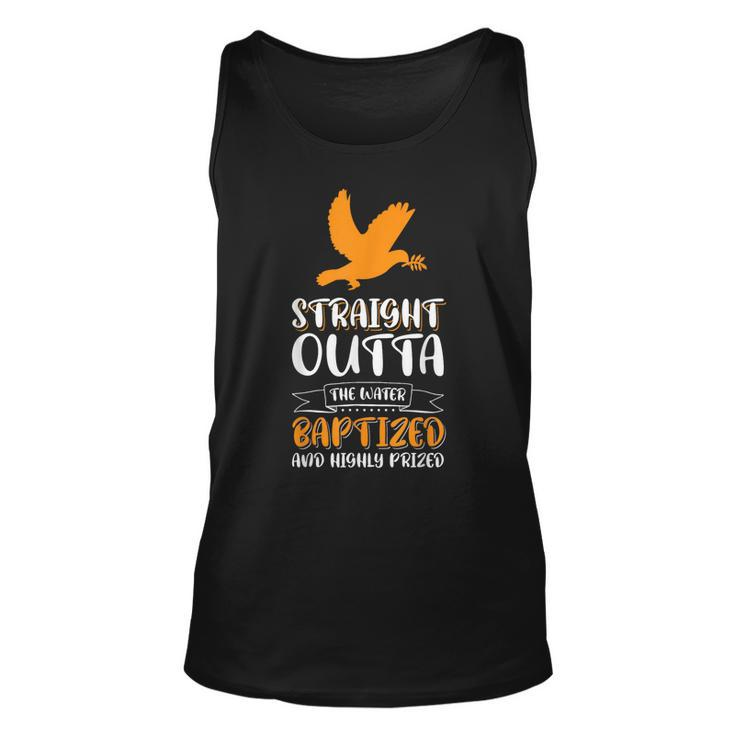 Straight Outta The Water Baptized And Higly Prized  Unisex Tank Top