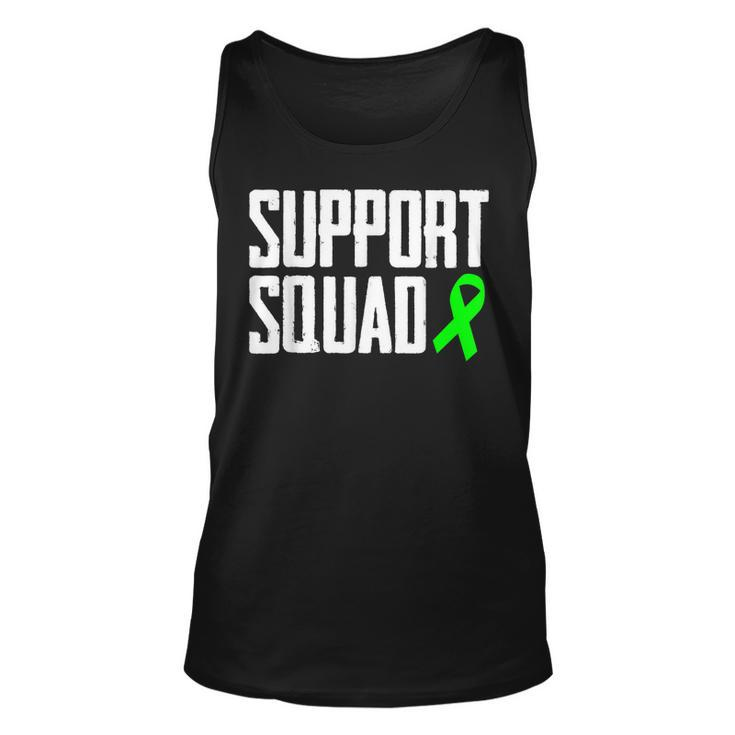 Support Squad Green Ribbon Non-Hodgkin Lymphoma Awareness  Unisex Tank Top