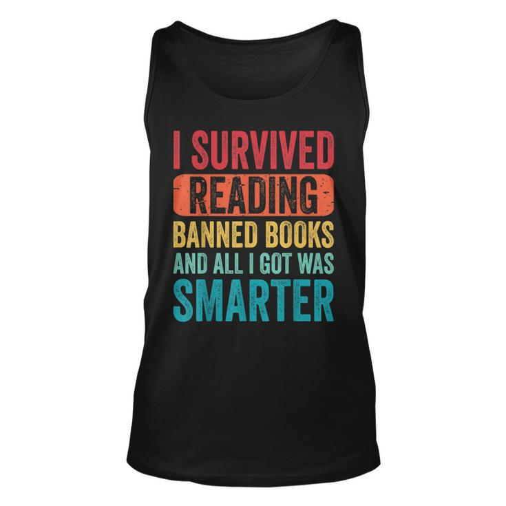 I Survived Reading Banned Books Bookaholic Book Lovers Tank Top