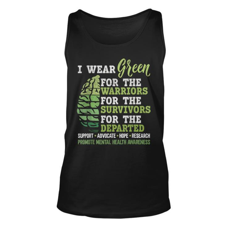 Mental Health Awareness Matters Support I Wear Green Warrior Tank Top