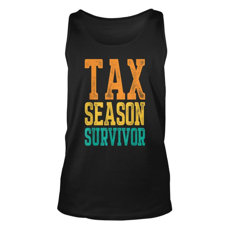 Tax Season Survivor Funny Tax Season Accountant Taxation  Unisex Tank Top
