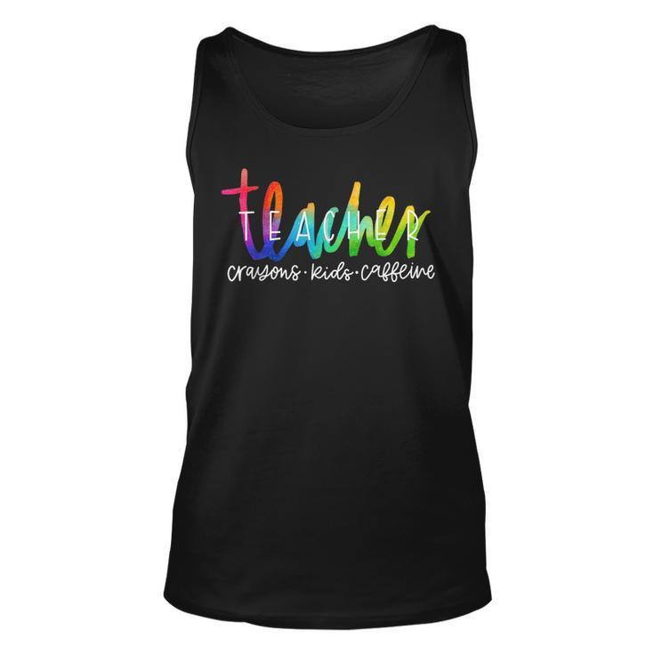 Teacher Life Happy Teachers Day Leopard Rainbow Women Men  Unisex Tank Top