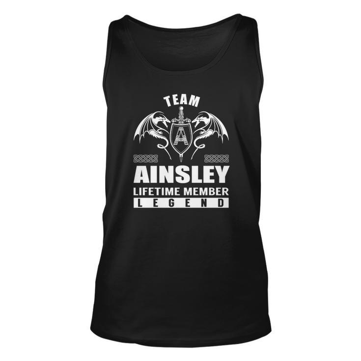 Team Ainsley Lifetime Member Legend  Unisex Tank Top