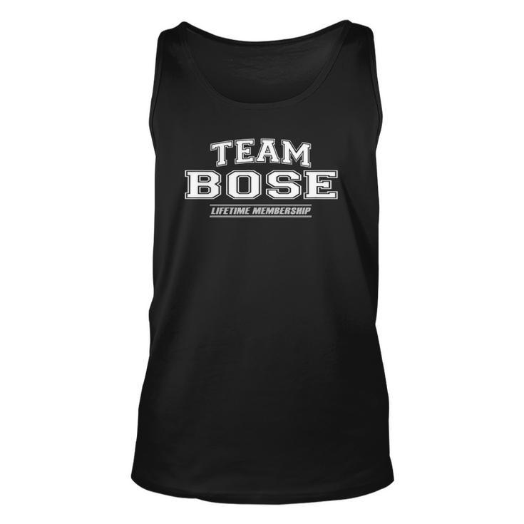 Team Bose Proud Family Surname Last Name Gift Men Women Tank Top Graphic Print Unisex