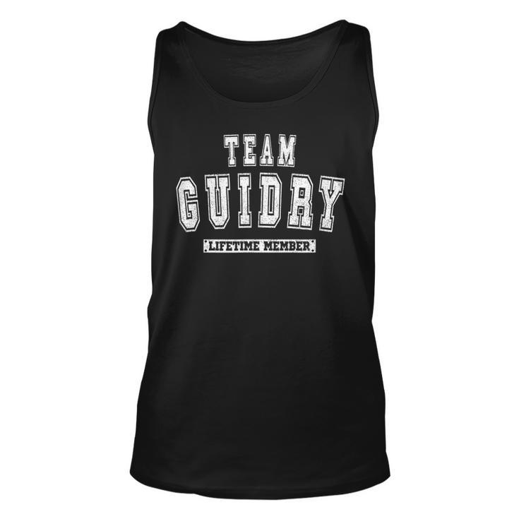 Team Guidry Lifetime Member Family Last Name  Unisex Tank Top