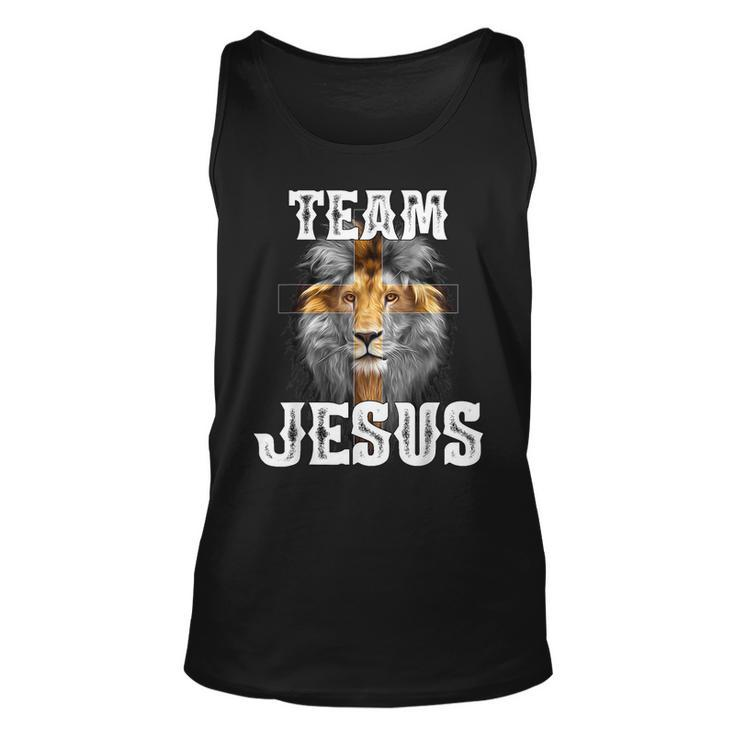 Team Jesus Lion Judah Jesus Cross Lovers Christian Faith  Unisex Tank Top