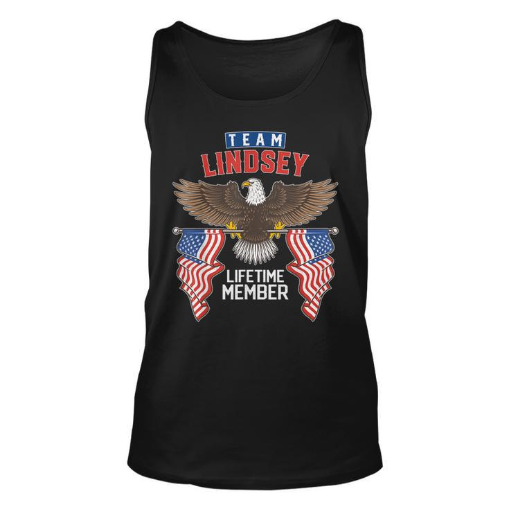 Team Lindsey Lifetime Member  Us Flag Unisex Tank Top