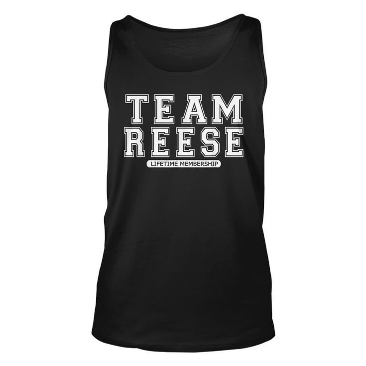 Team Reese Family Surname Reunion Crew Member Gift  Unisex Tank Top