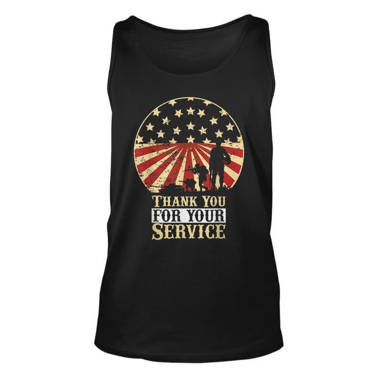 Thank You For Your Service On Veterans Day And Memorial Day  Unisex Tank Top