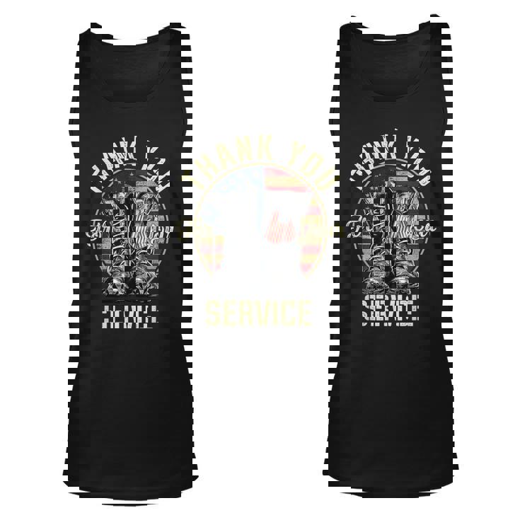 Thank You Veterans For Your Service Veterans Day  Unisex Tank Top