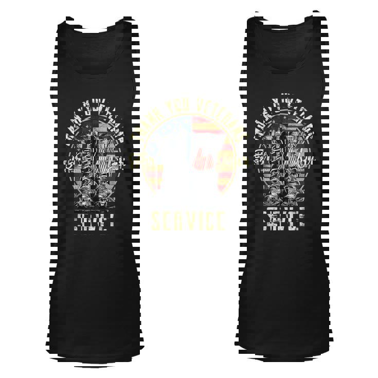 Thank You Veterans For Your Service Veterans Day Vintage  Unisex Tank Top
